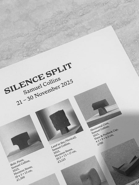 SILENCE SPLIT -  A solo exhibition from British sculptor Samuel Collins