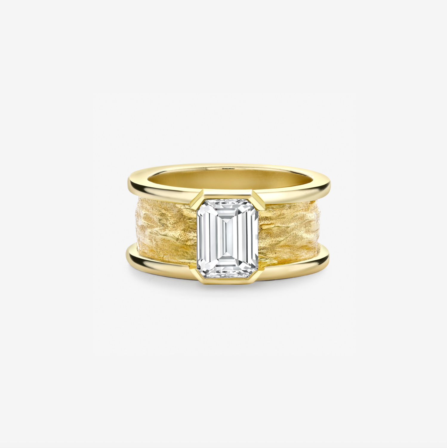 [ Emerald Cut Chapel Ring ]